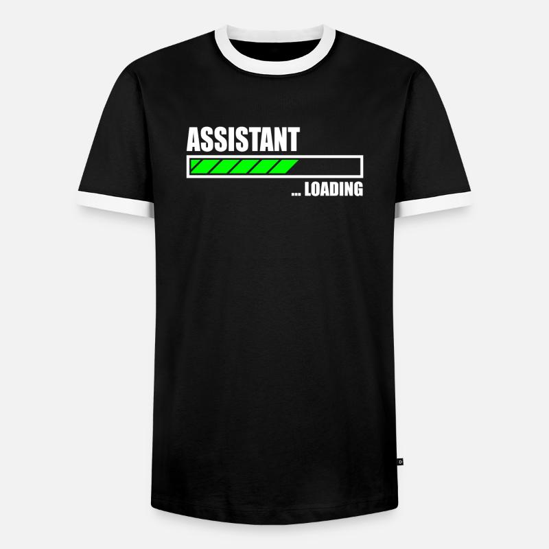 Assistant Loading Bar - Men's Ringer Shirt - black/white