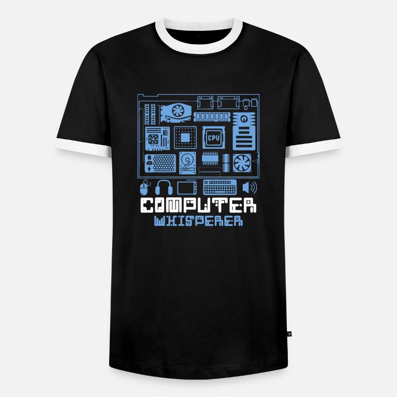 Technical Support Technology Programmer - Men's Ringer Shirt - black/white