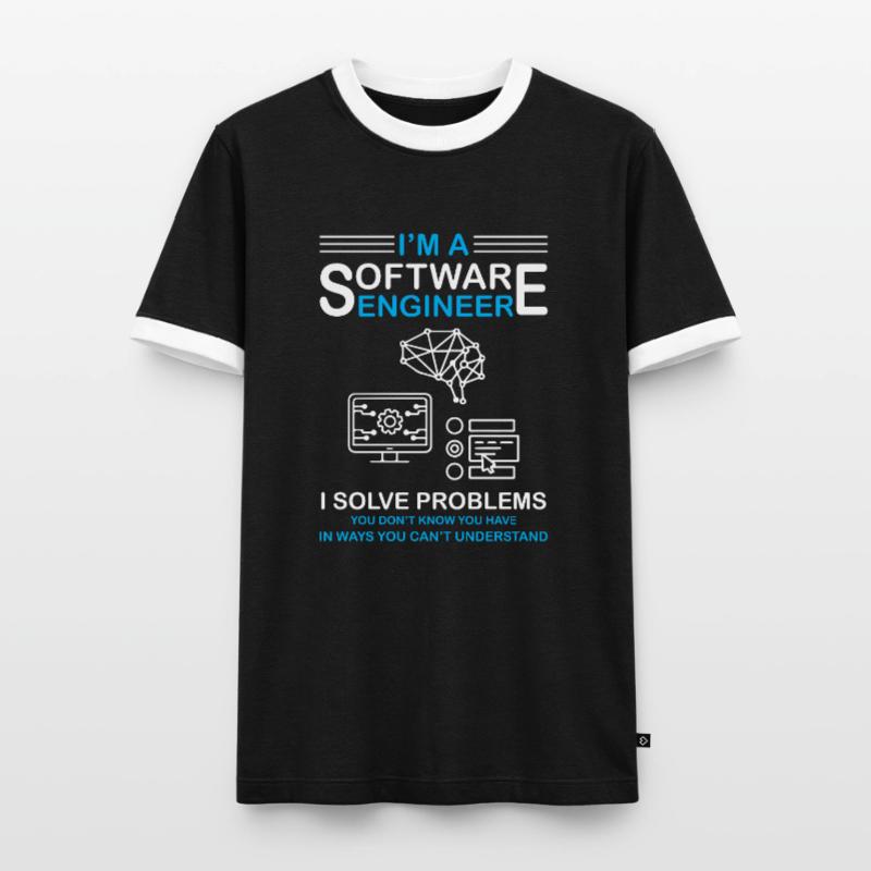 I'm a Software Engineer Software Developer Men's Ringer Shirt