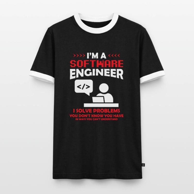 I'm a Software Engineer Software Developer Men's Ringer Shirt