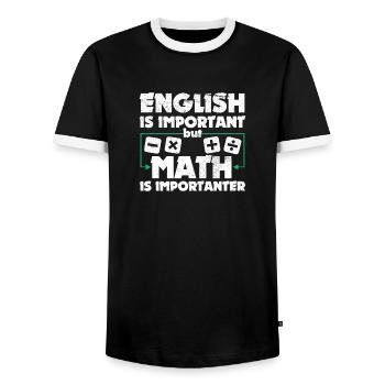 Lustige Mathematik Kunst Student Wortspiel Mathematik Liebhaber Spaß - Männer Kontrast-T-Shirt - Schwarz/Weiß - Vorne - AI Model Female 172 light (172cm) & AI Model Male 178 light (178cm)