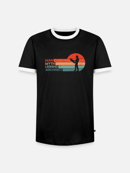 Bauleiter Architekturstudent Architekt - Männer Kontrast-T-Shirt - Schwarz/Weiß