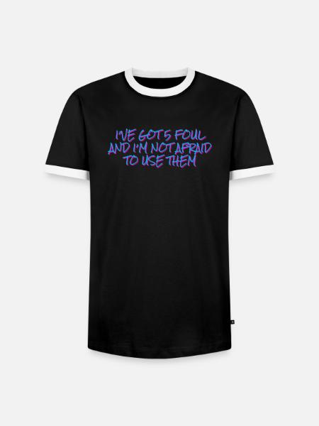 Fouls nur - Männer Kontrast-T-Shirt - Schwarz/Weiß