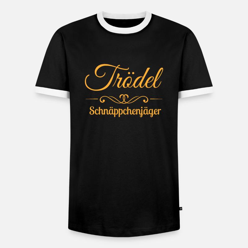 Trödel Schnäppchenjäger Flohmarkt Trödelmarkt - Männer Kontrast-T-Shirt - Schwarz/Weiß