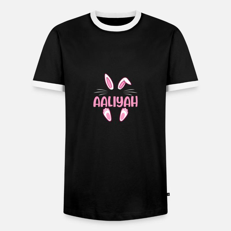 AALIYAH Easter - Männer Kontrast-T-Shirt - Schwarz/Weiß