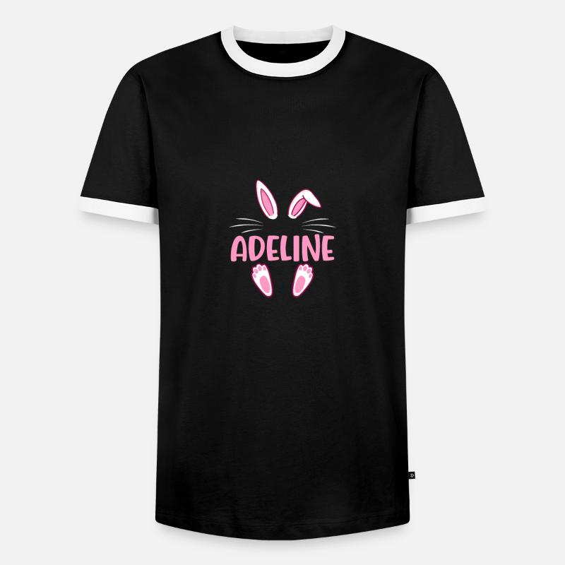 ADELINE Easter - Männer Kontrast-T-Shirt - Schwarz/Weiß