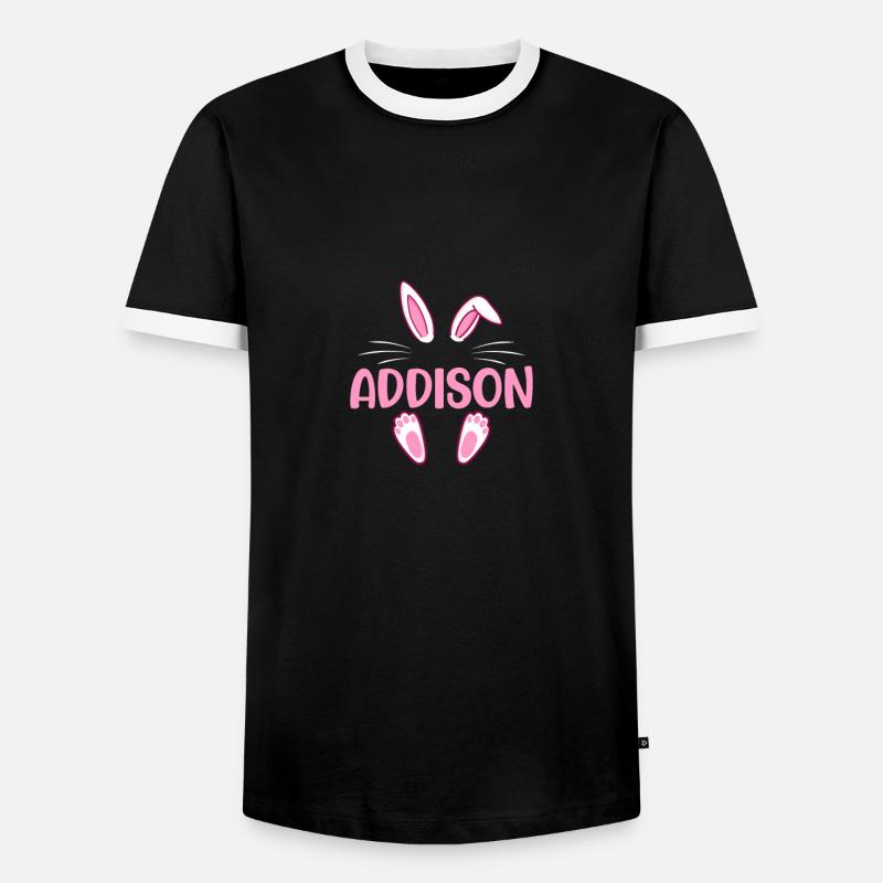 ADDISON Easter - Männer Kontrast-T-Shirt - Schwarz/Weiß