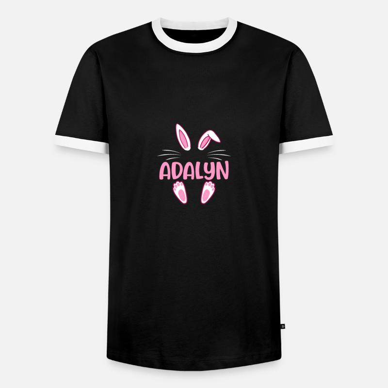 ADALYN Easter - Männer Kontrast-T-Shirt - Schwarz/Weiß