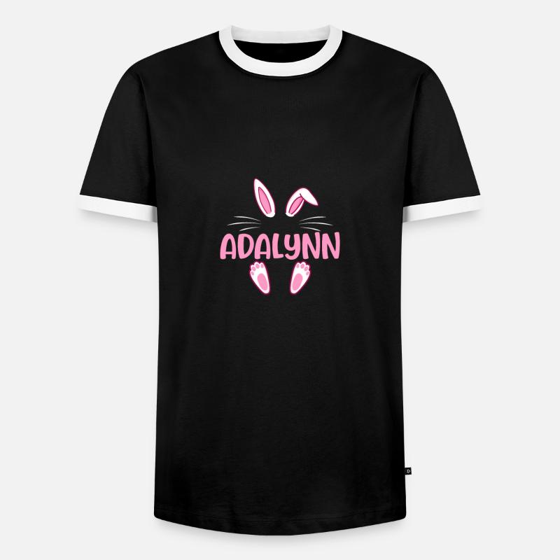 ADALYNN Easter - Männer Kontrast-T-Shirt - Schwarz/Weiß