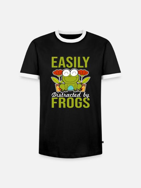 Frosch Ablenkungen - Männer Kontrast-T-Shirt - Schwarz/Weiß