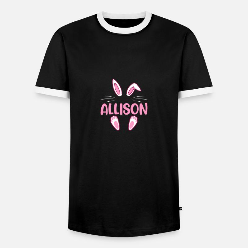 ALLISON Easter - Men's Ringer Shirt - black/white