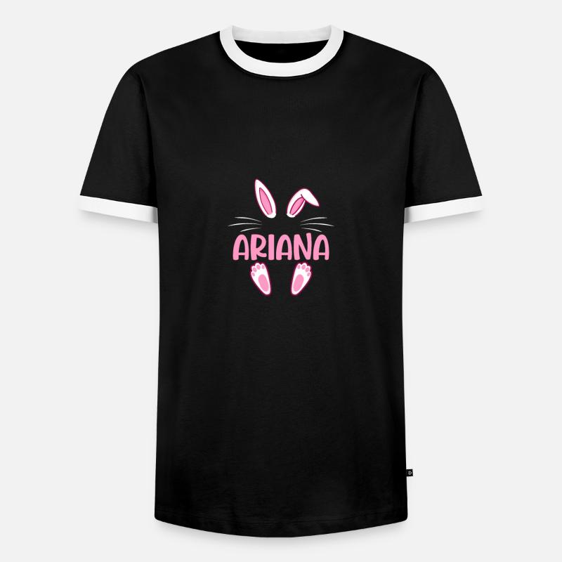 ARIANA Easter - Männer Kontrast-T-Shirt - Schwarz/Weiß