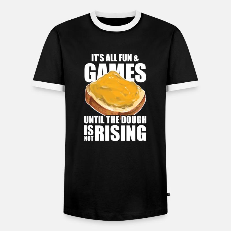 Funny Bread Baking - Men's Ringer Shirt - black/white