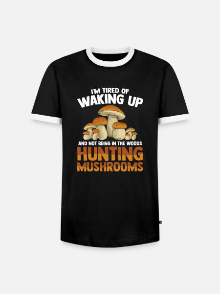 Mushroom Hunting - Männer Kontrast-T-Shirt - Schwarz/Weiß