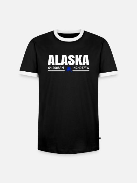 Alaska Reist Geschenk - Männer Kontrast-T-Shirt - Schwarz/Weiß