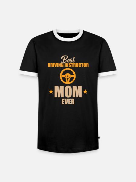 Bester Fahrlehrer Mama - Männer Kontrast-T-Shirt - Schwarz/Weiß