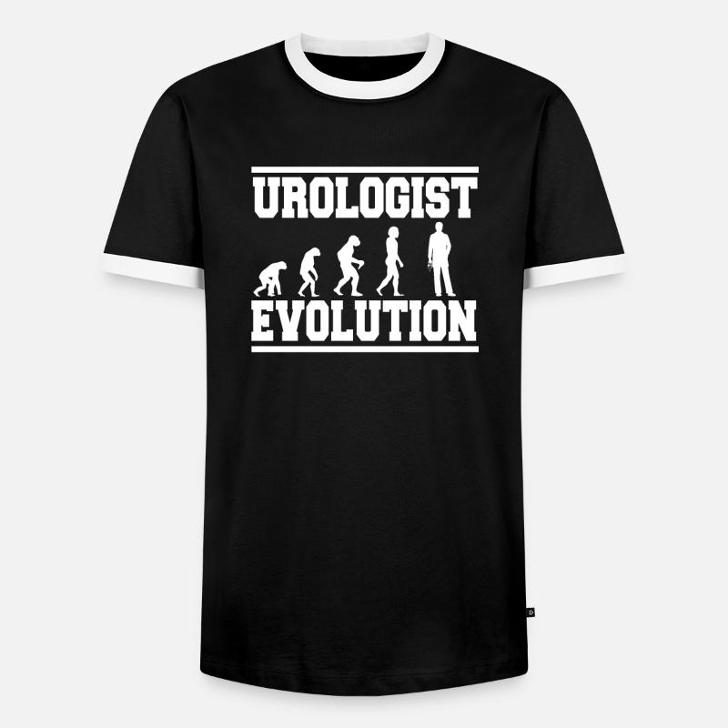 UROLOGIST EVOLUTION Tea - Men's Ringer Shirt - black/white