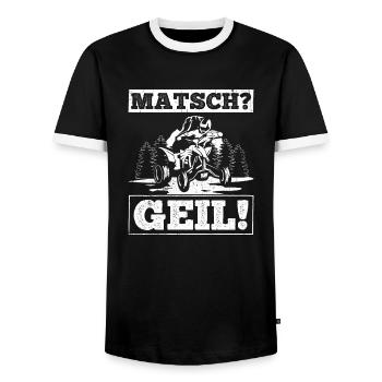 Quad Bike Biker Quad Zubehör Quad Geschenk Matsch - Männer Kontrast-T-Shirt - Schwarz/Weiß - Vorne - AI Model Female 172 light (172cm) & AI Model Male 178 light (178cm)