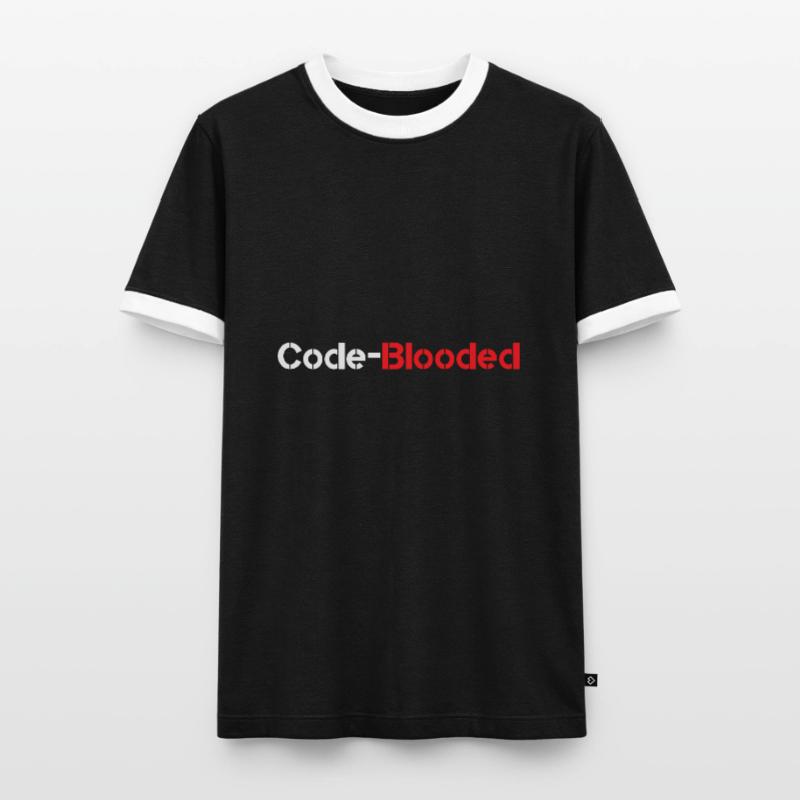 Code Blooded Programmer Coding Computer Science Men's Ringer Shirt