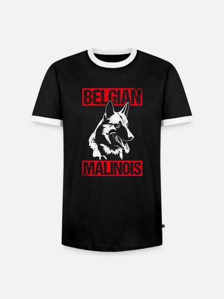 Belgian Malinois Hunde - Männer Kontrast-T-Shirt - Schwarz/Weiß
