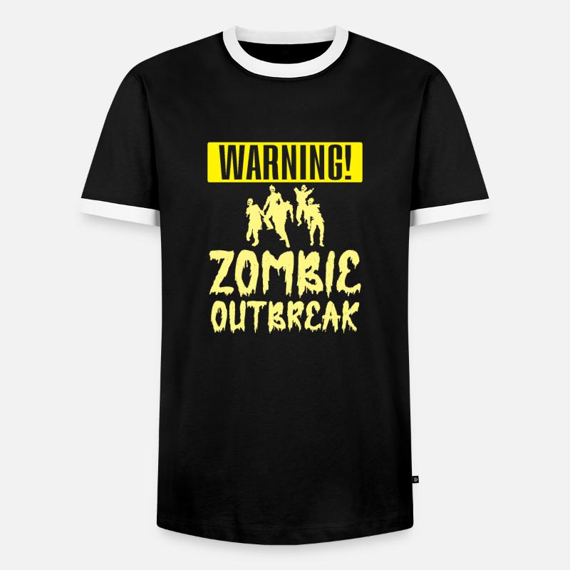 Zombie outbreak - Männer Kontrast-T-Shirt - Schwarz/Weiß