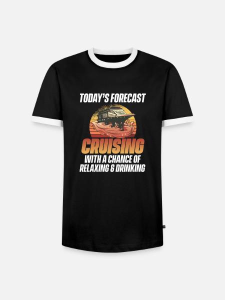 Cruising Vacation - Cruise Ship - Männer Kontrast-T-Shirt - Schwarz/Weiß