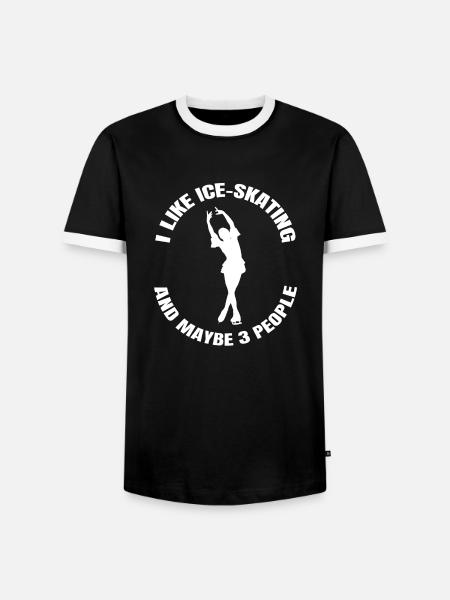 Eiskunstlauf Schlittschuh Eislauf Eiskunstlaufen - Männer Kontrast-T-Shirt - Schwarz/Weiß