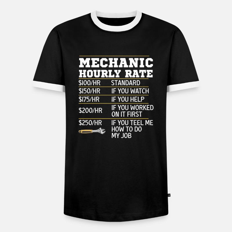 Mechanical Ignition - Work Engineer - Men's Ringer Shirt - black/white