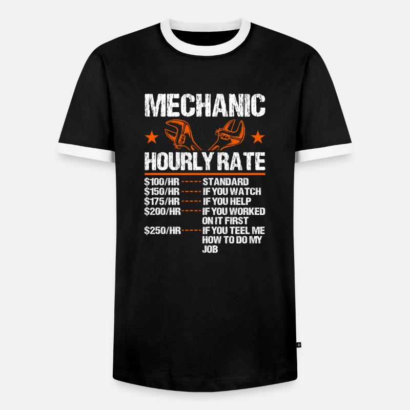 Mechanical Ignition - Work Engineer - Men's Ringer Shirt - black/white