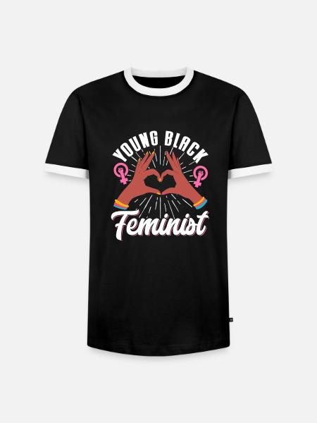 Feminin Women's Rights Social - Männer Kontrast-T-Shirt - Schwarz/Weiß