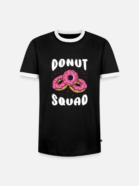 Donut Squad - Männer Kontrast-T-Shirt - Schwarz/Weiß