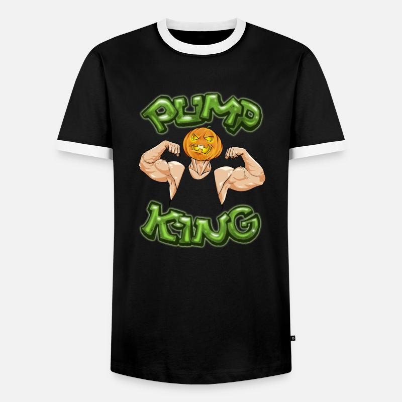 Pump King - Men's Ringer Shirt - black/white