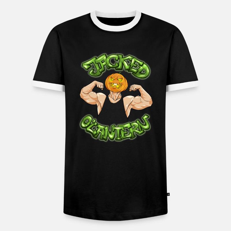 Jacked O'lantern - Männer Kontrast-T-Shirt - Schwarz/Weiß