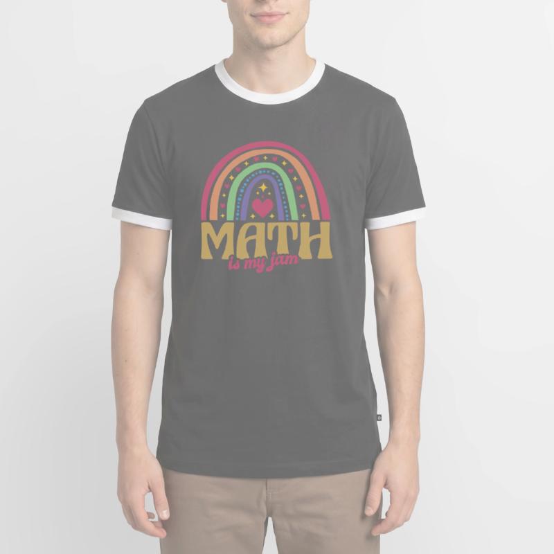 Math Math est mon professeur de jam math T-shirt contrasté Homme