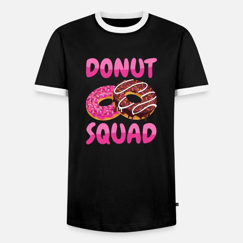 Donut Squad Donuts - Men's Ringer Shirt - black/white