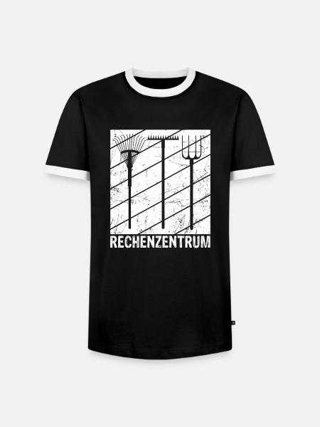 Rechenzentrum - Männer Kontrast-T-Shirt - Schwarz/Weiß