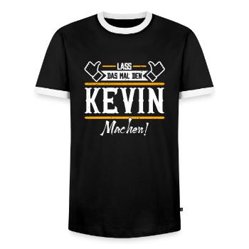 Kevin Geschenkidee Geschenk Geburtstag - Männer Kontrast-T-Shirt - Schwarz/Weiß - Vorne - AI Model Female 172 light (172cm) & AI Model Male 178 light (178cm)