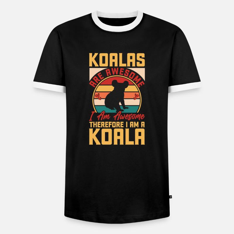 Koalas are impressive - Men's Ringer Shirt - black/white
