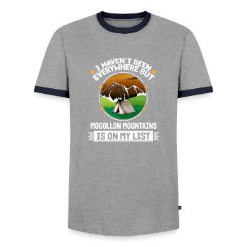 Mogollon Mountains Is On My List Hiking Camping - Männer Kontrast-T-Shirt - Grau/Navy  - Vorne - AI Model Female 172 light (172cm) & AI Model Male 178 light (178cm)