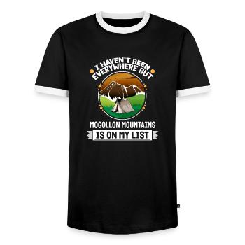 Mogollon Mountains Is On My List Hiking Camping - Männer Kontrast-T-Shirt - Schwarz/Weiß - Vorne - AI Model Female 172 light (172cm) & AI Model Male 178 light (178cm)