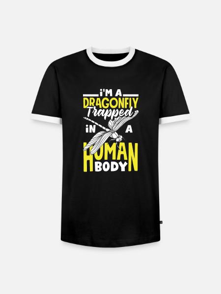 Libellenlibelle Libellen Entomologie - Männer Kontrast-T-Shirt - Schwarz/Weiß