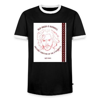 HUGH O DONNELL ROUGE - T-shirt contrasté Homme - noir/blanc - Devant - AI Model Female 172 light (172cm) & AI Model Male 178 light (178cm)