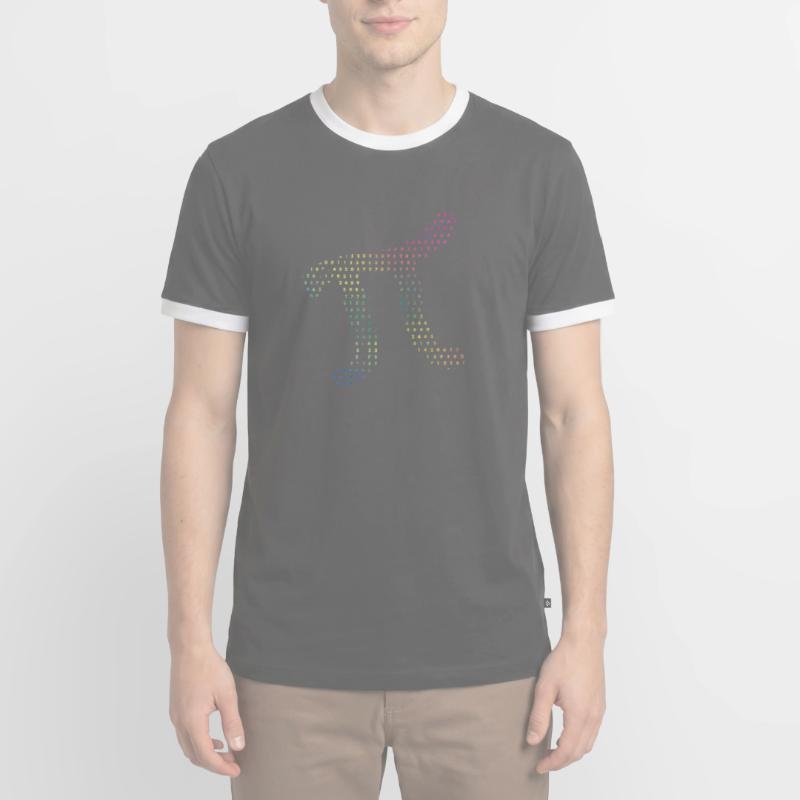 Chiffres de Pi dans les numéros de code source Pi Jour 3.14159 T-shirt contrasté Homme