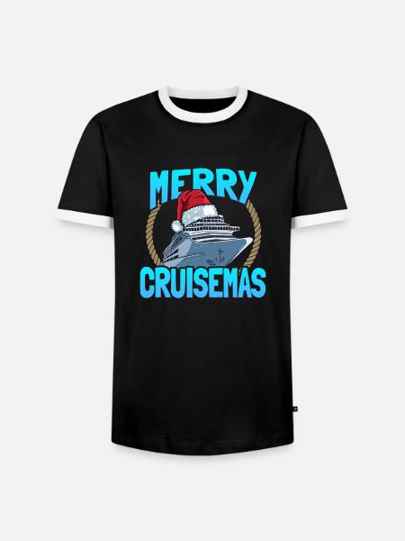 Merry Cruisemas Weihnachten Kreuzfahrt - Männer Kontrast-T-Shirt - Schwarz/Weiß