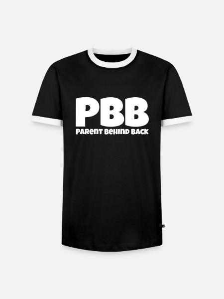 Parent behind back - Männer Kontrast-T-Shirt - Schwarz/Weiß