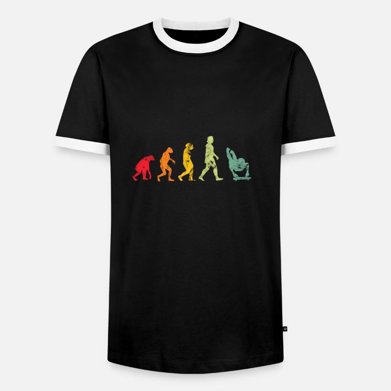 Evolution Skeleton - Men's Ringer Shirt - black/white