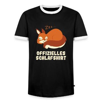 Eichhörnchen Sleep Lustige Geschenke - Männer Kontrast-T-Shirt - Schwarz/Weiß - Vorne - AI Model Female 172 light (172cm) & AI Model Male 178 light (178cm)