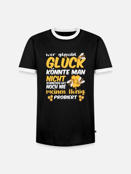 Bienenzucht und Honig - Männer Kontrast-T-Shirt - Schwarz/Weiß