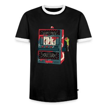 Zombie Hand Poker Zombie Hand Poker Inspiration sp - Männer Kontrast-T-Shirt - Schwarz/Weiß - Vorne - AI Model Female 172 light (172cm) & AI Model Male 178 light (178cm)