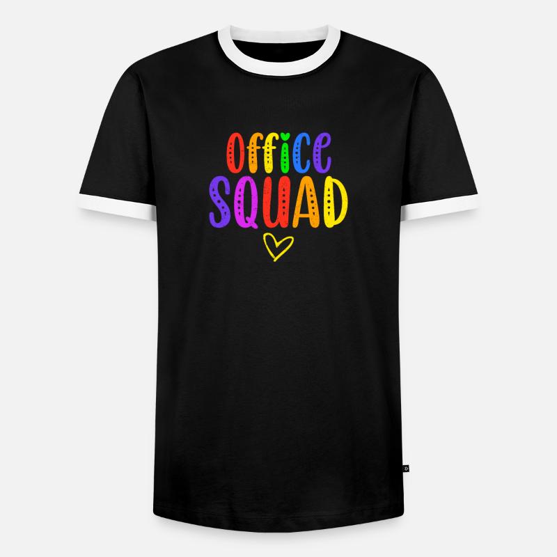 Office Squad Verwaltungsassistent Geschenkeschule - Männer Kontrast-T-Shirt - Schwarz/Weiß